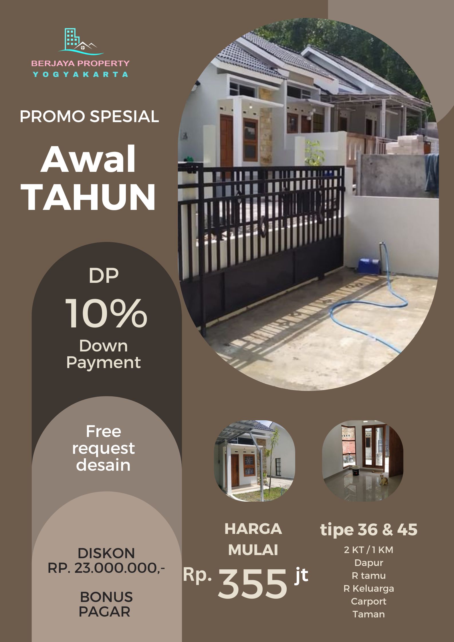 RUMAH BARU DALAM PERUMAHAN JOGJA